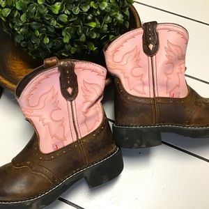 Justin ~ 9901C ~ Gypsy Nuri Pink ~ Kids Girls 12 D  ~ Leather Cowboy Boots